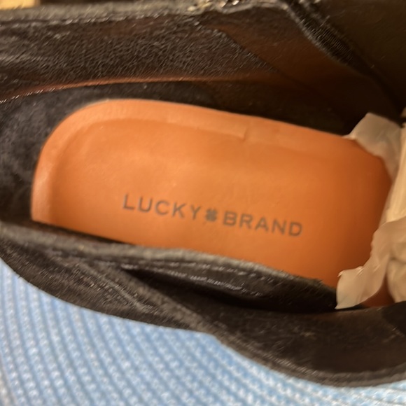 Lucky Brand Black Suede Wedge Booties - Picture 8 of 10